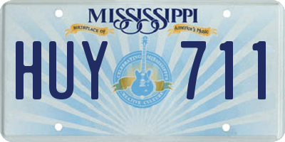 MS license plate HUY711
