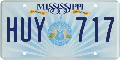 MS license plate HUY717