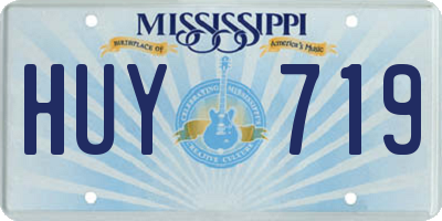MS license plate HUY719