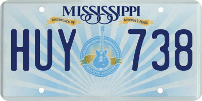 MS license plate HUY738