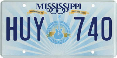 MS license plate HUY740