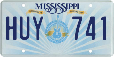 MS license plate HUY741