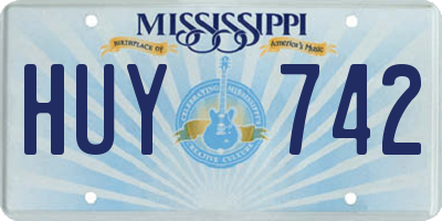 MS license plate HUY742