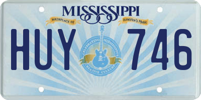 MS license plate HUY746