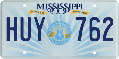 MS license plate HUY762