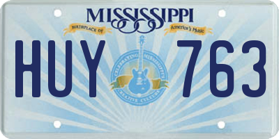 MS license plate HUY763