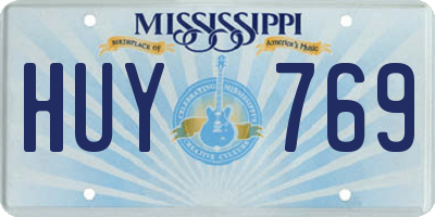 MS license plate HUY769