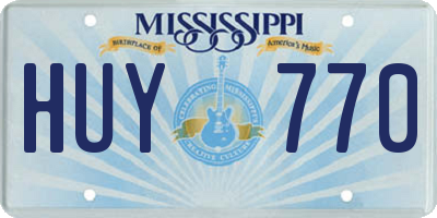 MS license plate HUY770