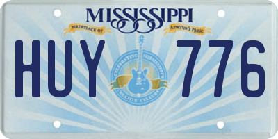 MS license plate HUY776
