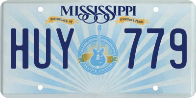 MS license plate HUY779