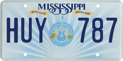 MS license plate HUY787