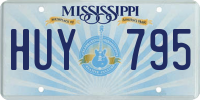 MS license plate HUY795