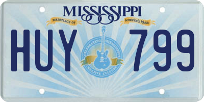 MS license plate HUY799