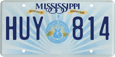 MS license plate HUY814