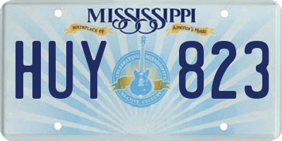 MS license plate HUY823