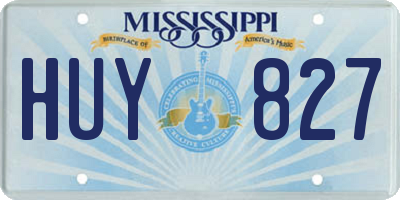 MS license plate HUY827