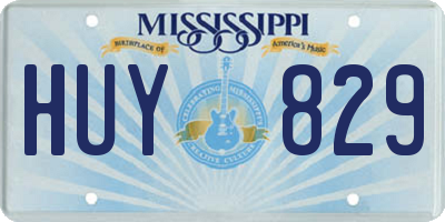 MS license plate HUY829