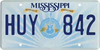 MS license plate HUY842