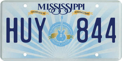 MS license plate HUY844