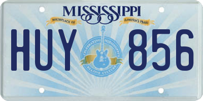 MS license plate HUY856