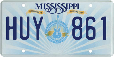 MS license plate HUY861