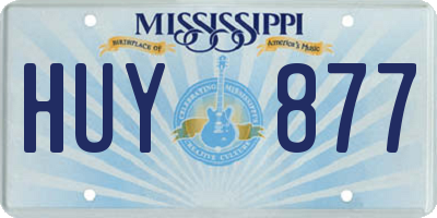 MS license plate HUY877
