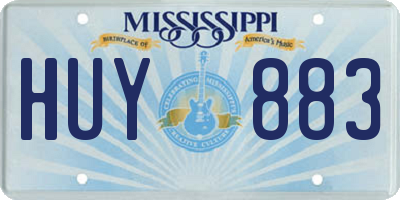 MS license plate HUY883