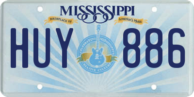 MS license plate HUY886