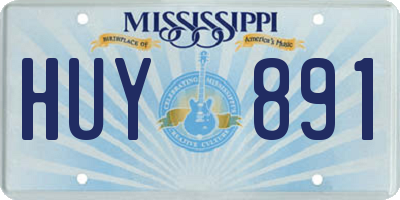 MS license plate HUY891