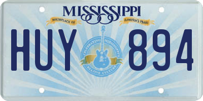 MS license plate HUY894