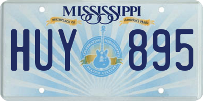 MS license plate HUY895