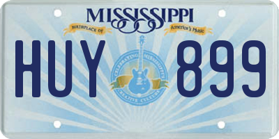 MS license plate HUY899