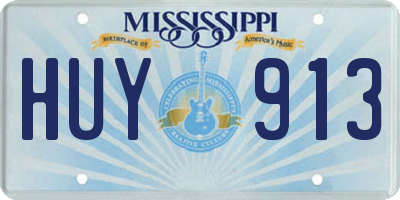 MS license plate HUY913