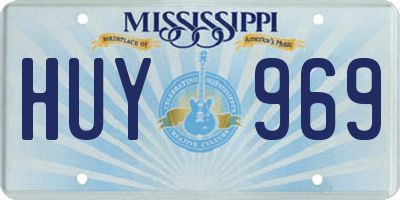 MS license plate HUY969