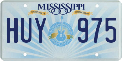 MS license plate HUY975