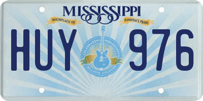 MS license plate HUY976