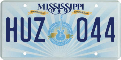 MS license plate HUZ044