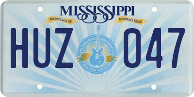 MS license plate HUZ047