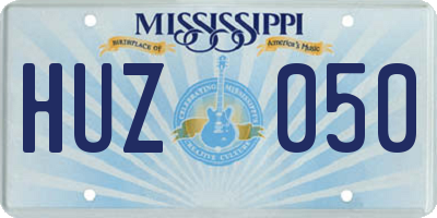 MS license plate HUZ050