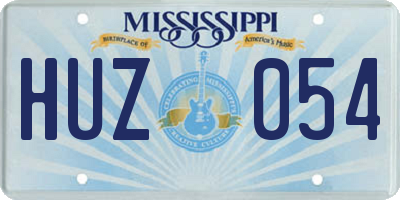 MS license plate HUZ054