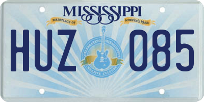 MS license plate HUZ085