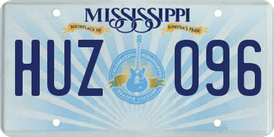 MS license plate HUZ096