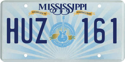MS license plate HUZ161