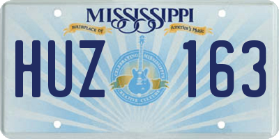MS license plate HUZ163