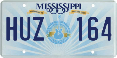 MS license plate HUZ164