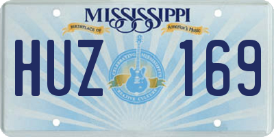 MS license plate HUZ169