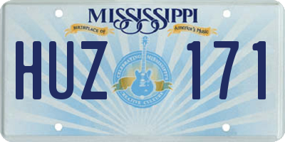 MS license plate HUZ171
