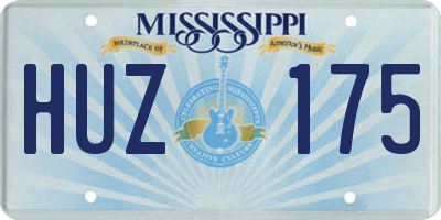 MS license plate HUZ175