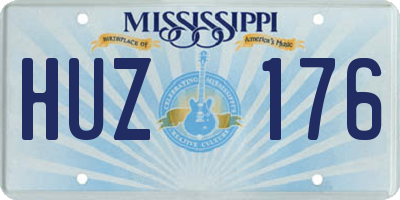MS license plate HUZ176