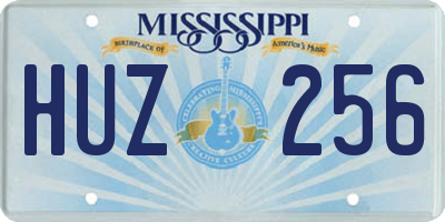 MS license plate HUZ256